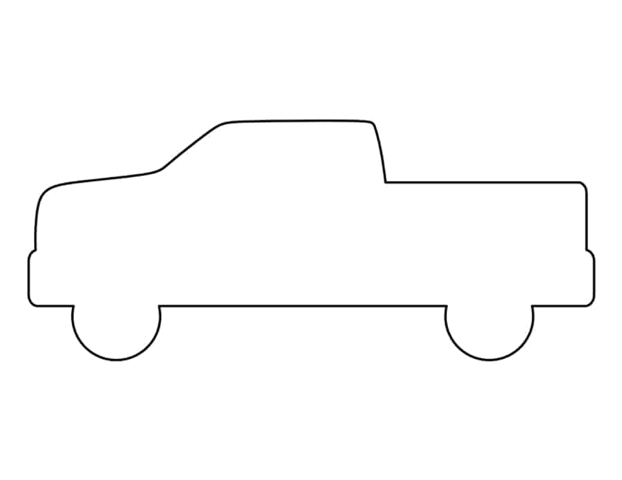 Pickup Truck Tracing Shape Free Vectors